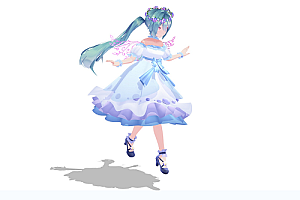 MMD模型Sour式改变花之舞miku模型下载