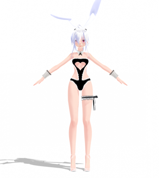 mmd模型下载 蕾丝兔女郎haku 模型下载